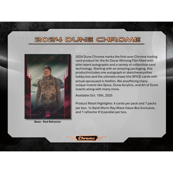 2024 Topps Dune Chrome Hobby 12 Box Case